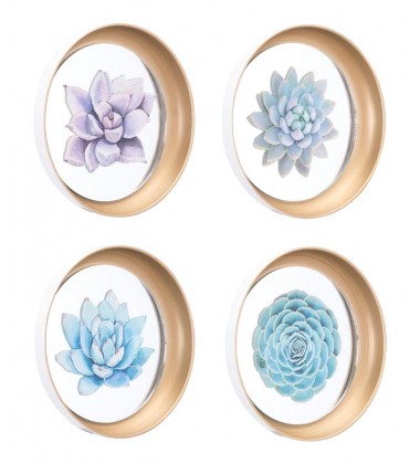  Set Of 4 Plates Multicolor (A11642) - Zuo Modern