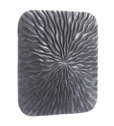  Square Wave Small Plaque Dark Gray (A11682) - Zuo Modern