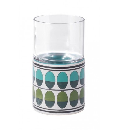  Retro Sm Candle Holder Green & Teal (A11831) - Zuo Modern
