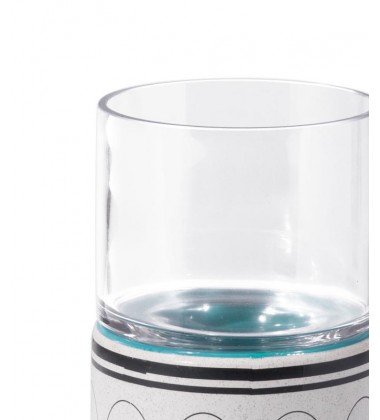  Retro Md Candle Holder Green & Teal (A11832) - Zuo Modern