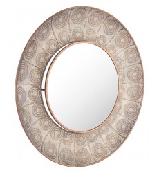  Avila Lg Round Mirror Antique Gold (A11885) - Zuo Modern