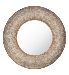  Avila Lg Round Mirror Antique Gold (A11885) - Zuo Modern