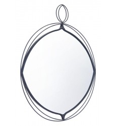  Layla Round Mirror Black (A11993) - Zuo Modern