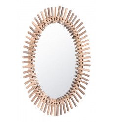  Sole Oval Mirror Brown (A12156) - Zuo Modern