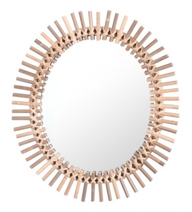  Sole Oval Mirror Brown (A12156) - Zuo Modern