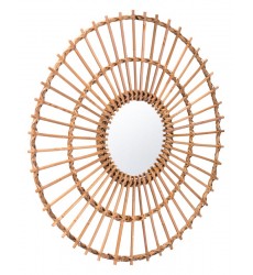  Ronda Round Mirror Brown (A12158) - Zuo Modern