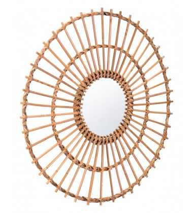  Ronda Round Mirror Brown (A12158) - Zuo Modern
