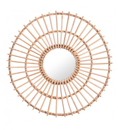  Ronda Round Mirror Brown (A12158) - Zuo Modern