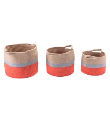  Ilesa Set Of 3 Baskets With Handles (A12164) - Zuo Modern
