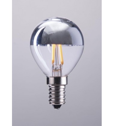  E12, G45, 2W, LED, 80x45mm, HALF CHROME - Zuo Modern