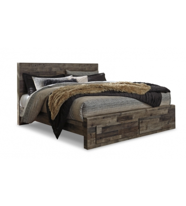 Derekson King Panel Bed with 2 Storage Drawers Derekson King Panel Bed with 2 Storage Drawers-Ashley-B200B14 (B100-14,B200-58,B200-56S,B200-95)