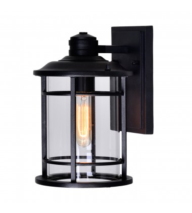  Belmont 1 Light Outdoor Black Wall Lantern (0096W7-1-101) - CWI