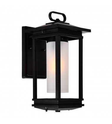 Granville 1 Light Outdoor Black Wall Lantern (0412W7-1-101) - CWI Granville 1 Light Outdoor Black Wall Lantern (0412W7-1-101) - CWI