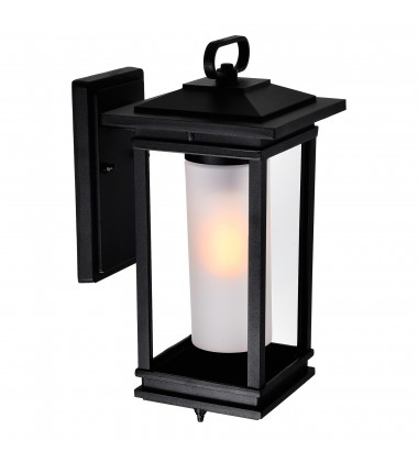 Granville 1 Light Outdoor Black Wall Lantern (0412W7-1-101) - CWI Granville 1 Light Outdoor Black Wall Lantern (0412W7-1-101) - CWI
