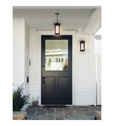 Granville 1 Light Outdoor Black Wall Lantern (0412W7-1-101) - CWI Granville 1 Light Outdoor Black Wall Lantern (0412W7-1-101) - CWI