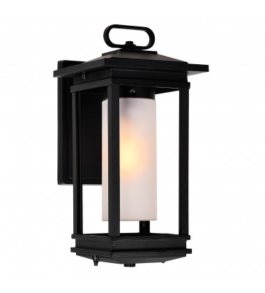 Granville 1 Light Outdoor Black Wall Lantern (0412W7-1-101) - CWI Granville 1 Light Outdoor Black Wall Lantern (0412W7-1-101) - CWI