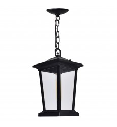  Leawood 1 Light Black Outdoor Hanging Light (0413P8-1-101) - CWI