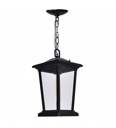  Leawood 1 Light Black Outdoor Hanging Light (0413P8-1-101) - CWI