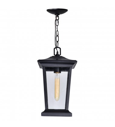  Leawood 1 Light Black Outdoor Hanging Light (0413P8-1-101) - CWI