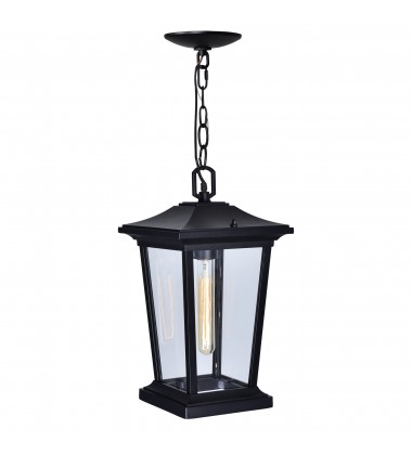  Leawood 1 Light Black Outdoor Hanging Light (0413P8-1-101) - CWI