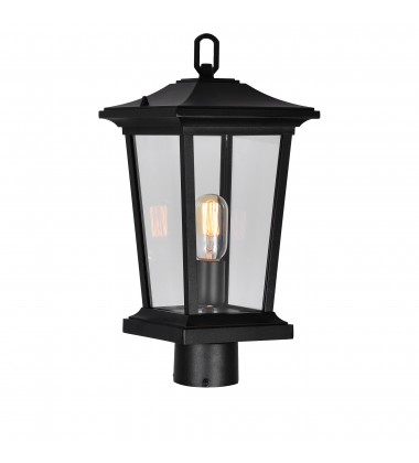  Leawood 1 Light Black Outdoor Lantern Head (0413PT8-1-101) - CWI