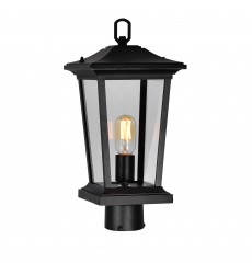  Leawood 1 Light Black Outdoor Lantern Head (0413PT8-1-101) - CWI
