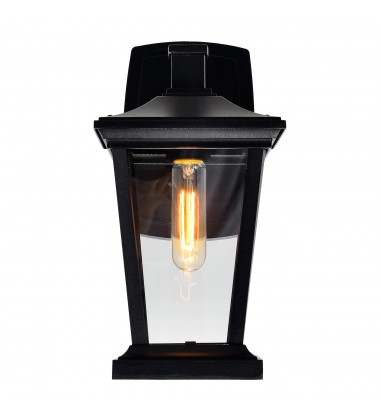  Leawood 1 Light Black Outdoor Wall Light (0413W7-1-101) - CWI