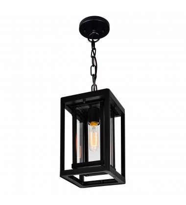  Mulvane 1 Light Black Outdoor Hanging Light (0415P7-1-101) - CWI