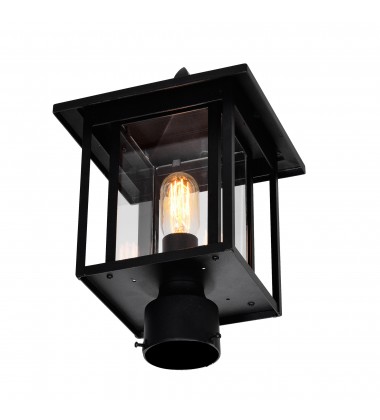  Crawford 1 Light Black Outdoor Lantern Head (0417PT9-1-101) - CWI