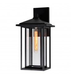  Crawford 1 Light Black Outdoor Wall Light (0417W9-1-101) - CWI