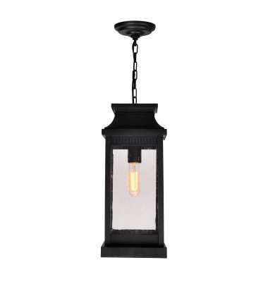 Milford 1 Light Outdoor Black Pendant (0418P7L-1) - CWI  Milford 1 Light Outdoor Black Pendant (0418P7L-1) - CWI