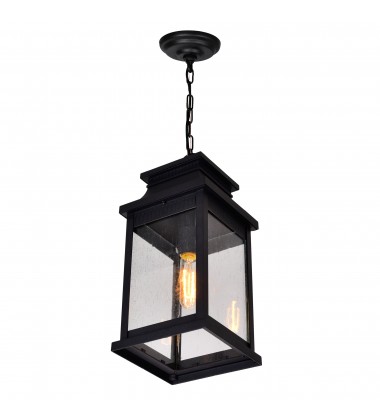 Milford 1 Light Outdoor Black Pendant (0418P7L-1) - CWI  Milford 1 Light Outdoor Black Pendant (0418P7L-1) - CWI