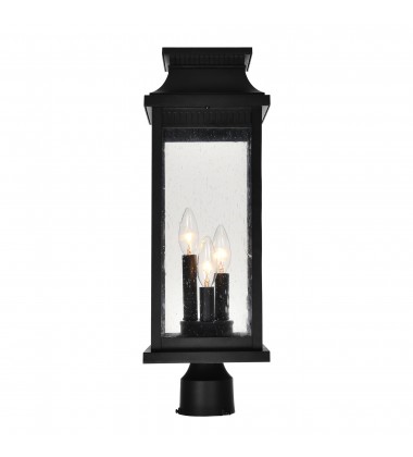 Milford 3 Light Outdoor Black Lantern Head (0418PT7L-3) - CWI  Milford 3 Light Outdoor Black Lantern Head (0418PT7L-3) - CWI