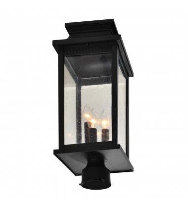 Milford 3 Light Outdoor Black Lantern Head (0418PT7L-3) - CWI  Milford 3 Light Outdoor Black Lantern Head (0418PT7L-3) - CWI