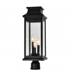 Milford 3 Light Outdoor Black Lantern Head (0418PT7L-3) - CWI  Milford 3 Light Outdoor Black Lantern Head (0418PT7L-3) - CWI