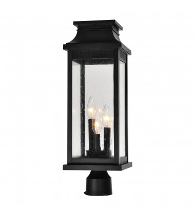 Milford 3 Light Outdoor Black Lantern Head (0418PT7L-3) - CWI  Milford 3 Light Outdoor Black Lantern Head (0418PT7L-3) - CWI