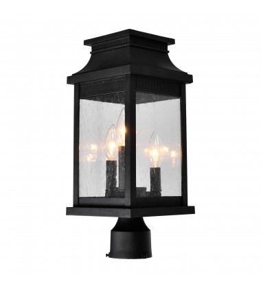 Milford 3 Light Outdoor Black Lantern Head (0418PT7S-3) - CWI  Milford 3 Light Outdoor Black Lantern Head (0418PT7S-3) - CWI