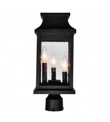 Milford 3 Light Outdoor Black Lantern Head (0418PT7S-3) - CWI  Milford 3 Light Outdoor Black Lantern Head (0418PT7S-3) - CWI