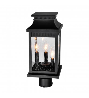 Milford 3 Light Outdoor Black Lantern Head (0418PT7S-3) - CWI  Milford 3 Light Outdoor Black Lantern Head (0418PT7S-3) - CWI