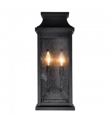 Milford 2 Light Outdoor Black Wall Lantern (0418W7L-2) - CWI  Milford 2 Light Outdoor Black Wall Lantern (0418W7L-2) - CWI