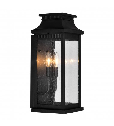 Milford 2 Light Outdoor Black Wall Lantern (0418W7L-2) - CWI  Milford 2 Light Outdoor Black Wall Lantern (0418W7L-2) - CWI