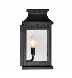  Milford 2 Light Outdoor Black Wall Lantern (0418W7S-2) - CWI
