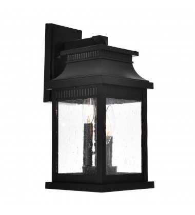 Milford 3 Light Outdoor Black Wall Lantern (0418W7S-3) - CWI  Milford 3 Light Outdoor Black Wall Lantern (0418W7S-3) - CWI