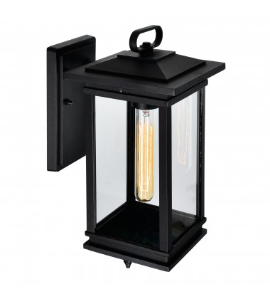 Oakwood 1 Light Outdoor Black Wall Lantern (0422W7-1-101) - CWI  Oakwood 1 Light Outdoor Black Wall Lantern (0422W7-1-101) - CWI