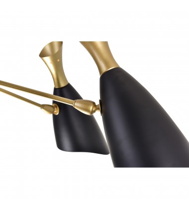  Rolin 12 Light Down Chandelier With Matte Black & Satin Gold Finish (1016P43-6-129) - CWI