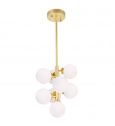  Arya 8 Light Pendant With Satin Gold Finish (1020P12-8-602) - CWI