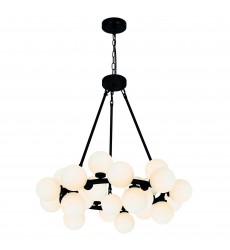  Arya 25 Light Chandelier With Black Finish (1020P26-25-101) - CWI