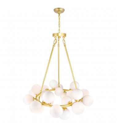  Arya 25 Light Chandelier With Satin Gold Finish (1020P26-25-602) - CWI