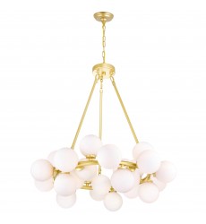  Arya 25 Light Chandelier With Satin Gold Finish (1020P26-25-602) - CWI