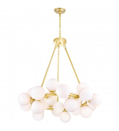  Arya 25 Light Chandelier With Satin Gold Finish (1020P26-25-602) - CWI